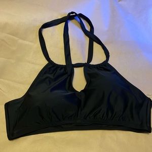 Black Halter Bikini Top. 2X (20W-22W)
